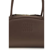 Miu Miu Brown Calf Leather Shoulder Bag