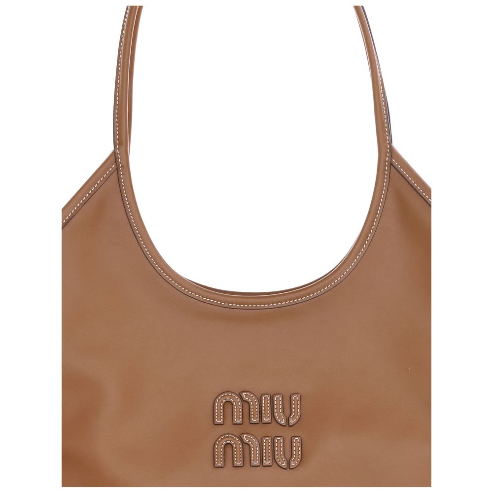 Miu Miu Brown Calf Leather Shoulder Bag