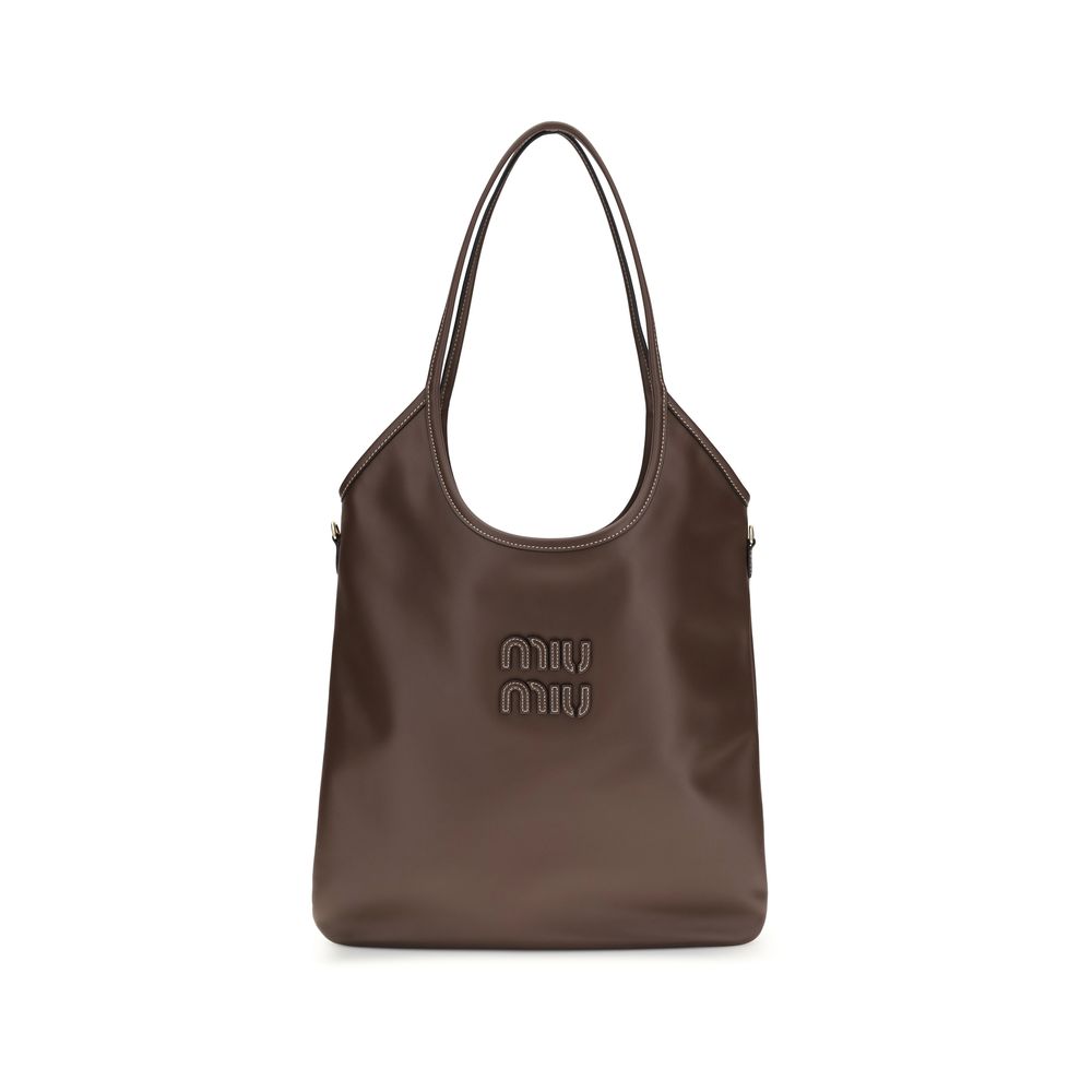 Miu Miu Brown Calf Leather Shoulder Bag