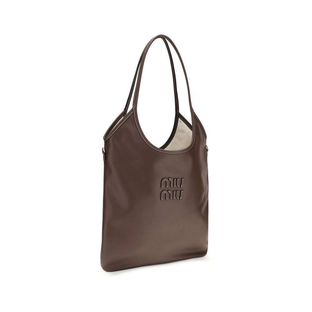 Miu Miu Brown Calf Leather Shoulder Bag