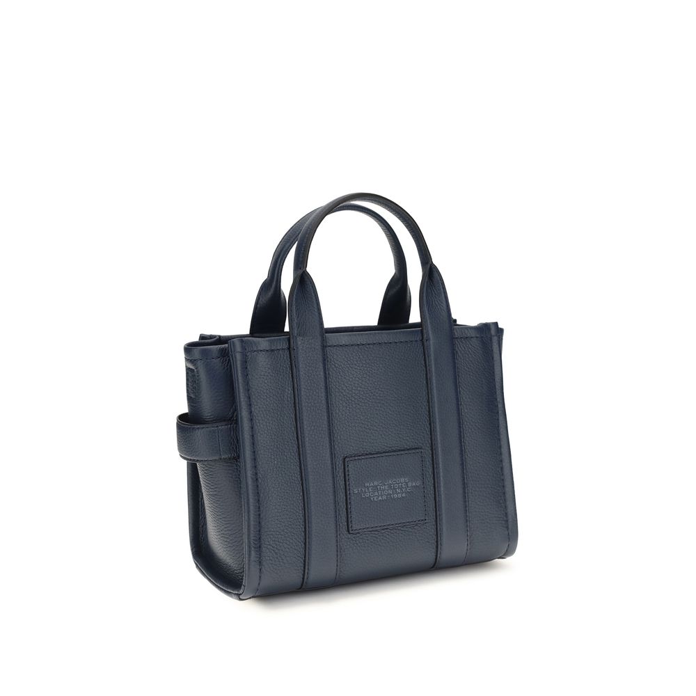 Marc Jacobs Blue Calf Leather Small Tote Handbag