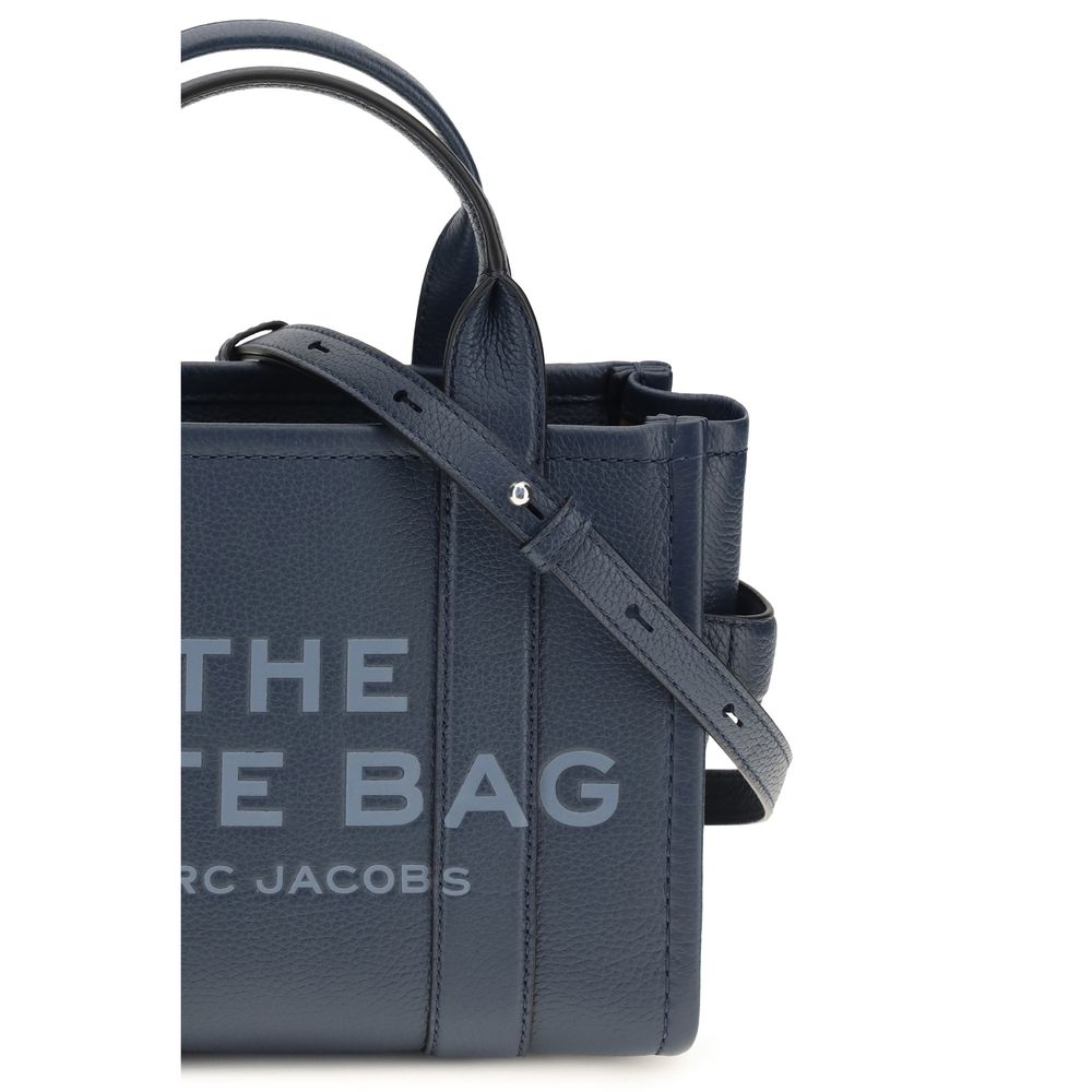 Marc Jacobs Blue Calf Leather Small Tote Handbag