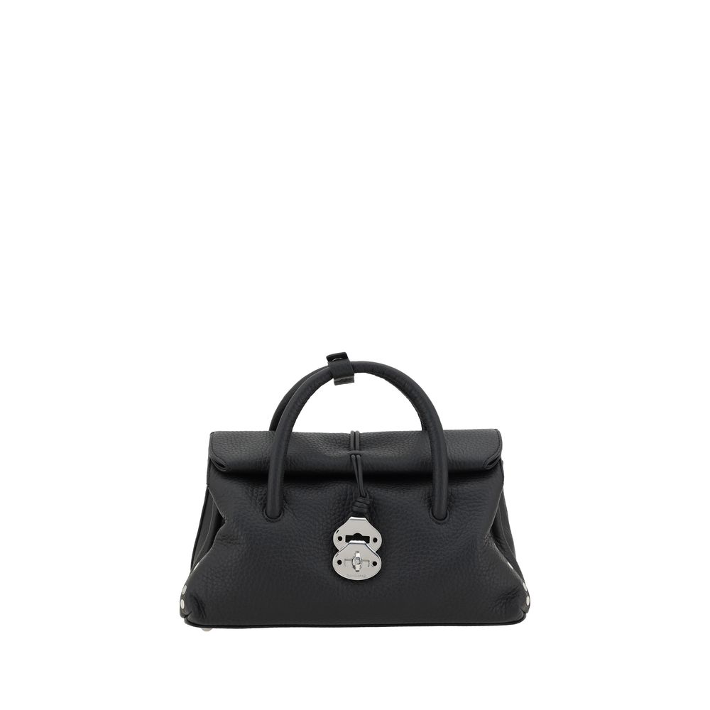 Zanellato Black Calf Leather Shoulder Bag