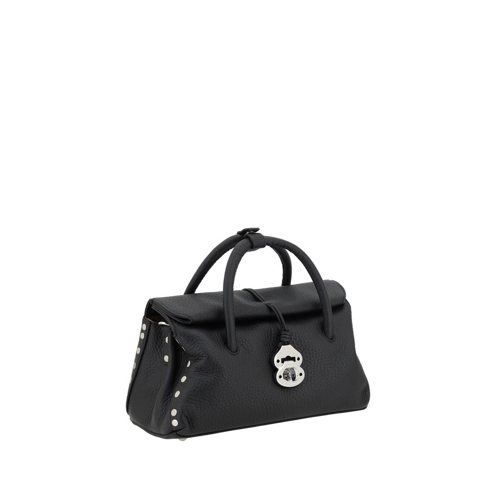 Zanellato Black Calf Leather Shoulder Bag