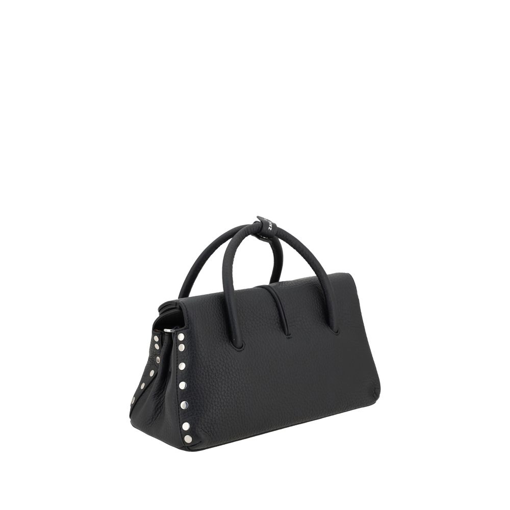 Zanellato Black Calf Leather Shoulder Bag