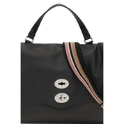 Zanellato Black Calf Leather Shoulder Bag