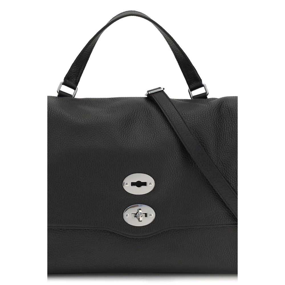 Zanellato Black Calf Leather Shoulder Bag