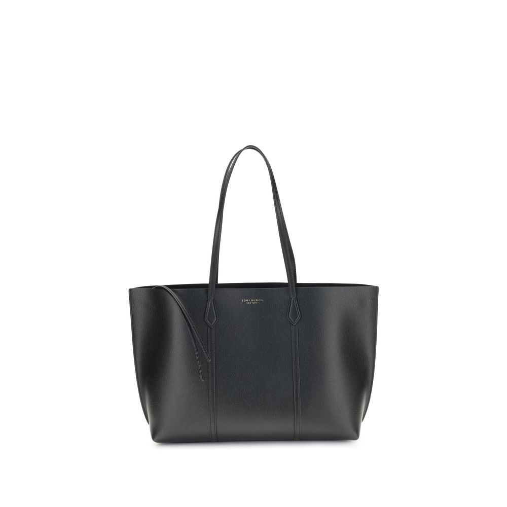 Tory Burch Black Grained Leather Perry Tote Bag