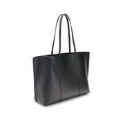 Tory Burch Black Grained Leather Perry Tote Bag