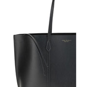 Tory Burch Black Grained Leather Perry Tote Bag