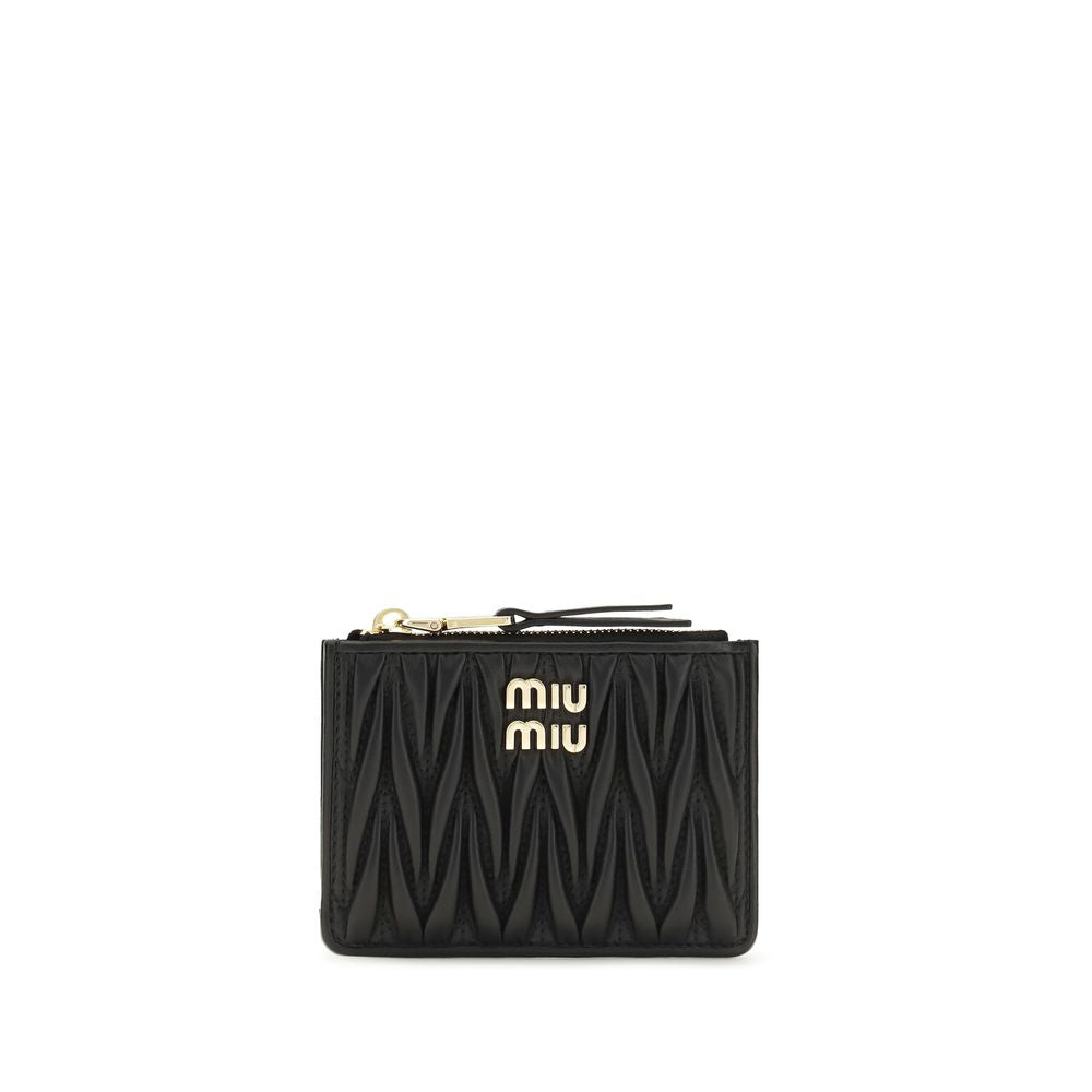Miu Miu Black Lamb Leather Wallet