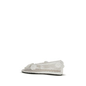 Ganni White Mesh Ballet Flats