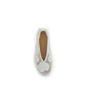 Ganni White Mesh Ballet Flats