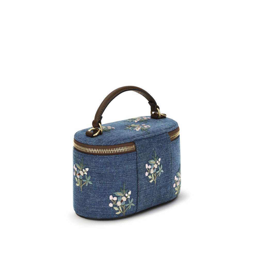 Valentino Garavani Blue Denim Vanity Hand Bag