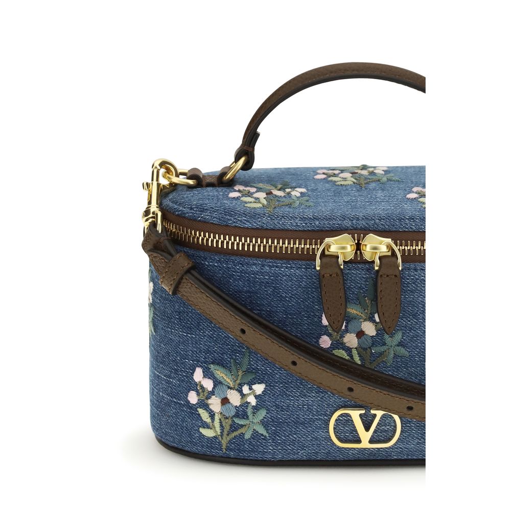 Valentino Garavani Blue Denim Vanity Hand Bag