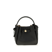 Tory Burch Black Calf Leather Mini Bucket Bag