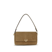 Tory Burch Beige Suede Shoulder Bag