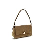 Tory Burch Beige Suede Shoulder Bag