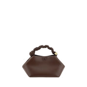 Ganni Brown Recycled Leather Mini Bou Handbag