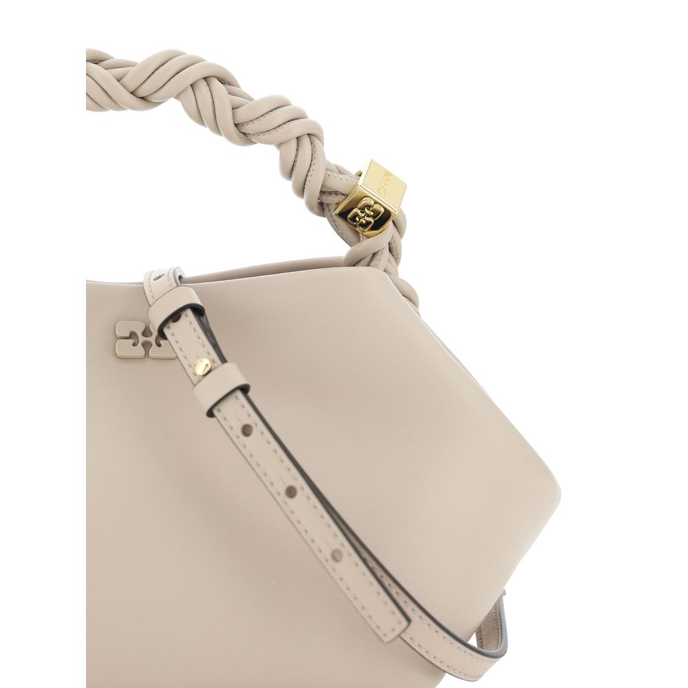 Ganni White Recycled Leather Mini Bou Handbag