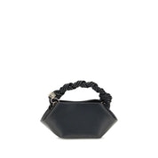 Ganni Black Recycled Leather Shoulder Bag