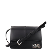 Karl Lagerfeld Black Polyurethane Crossbody Bag
