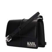 Karl Lagerfeld Black Polyurethane Crossbody Bag