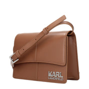 Karl Lagerfeld Brown Polyurethane Crossbody Bag
