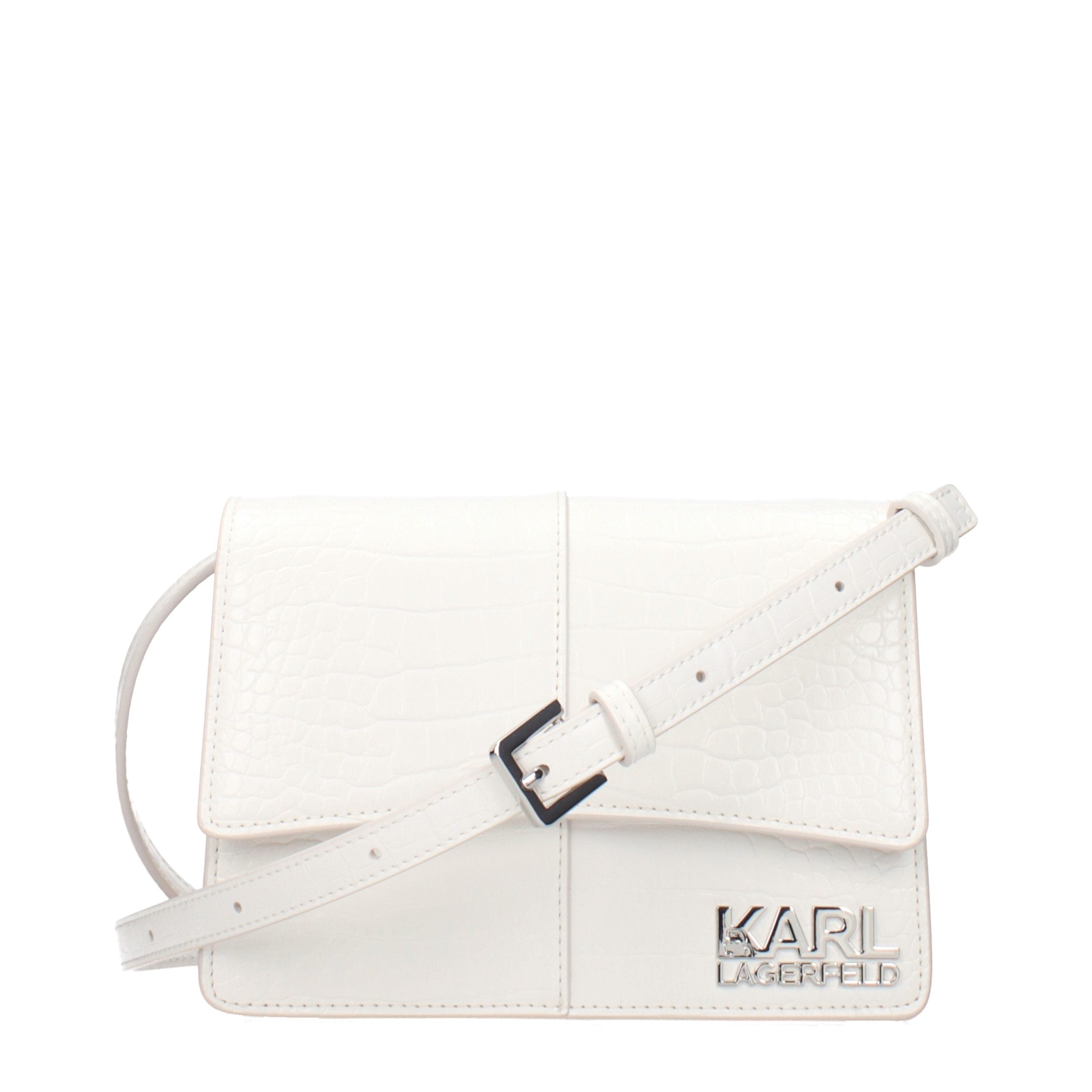 Karl Lagerfeld White Polyurethane Crossbody Bag