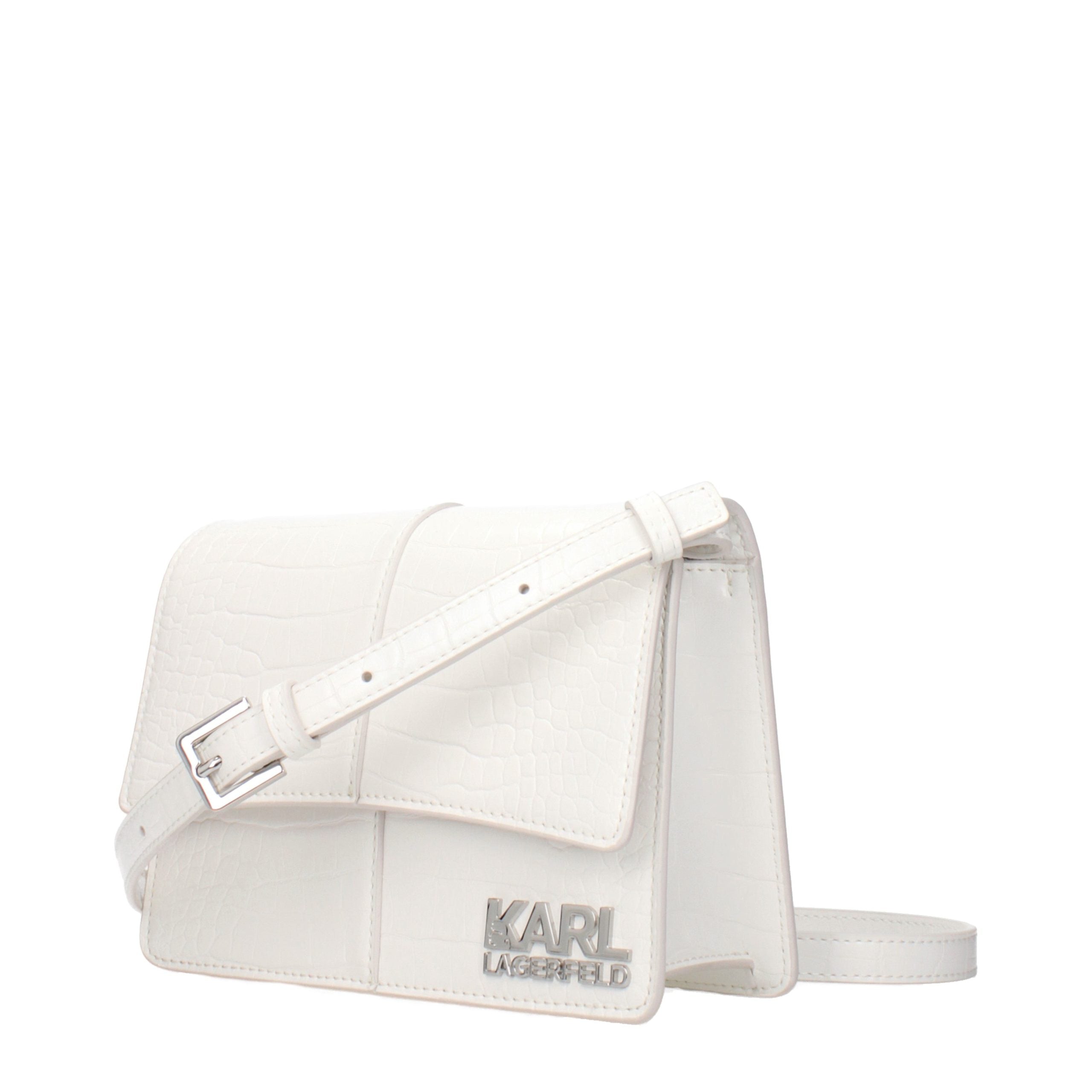 Karl Lagerfeld White Polyurethane Crossbody Bag