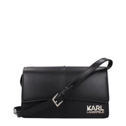 Karl Lagerfeld Black Polyurethane Crossbody Bag