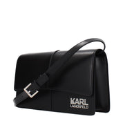 Karl Lagerfeld Black Polyurethane Crossbody Bag