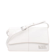 Karl Lagerfeld White Polyurethane Crossbody Bags