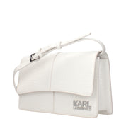 Karl Lagerfeld White Polyurethane Crossbody Bags