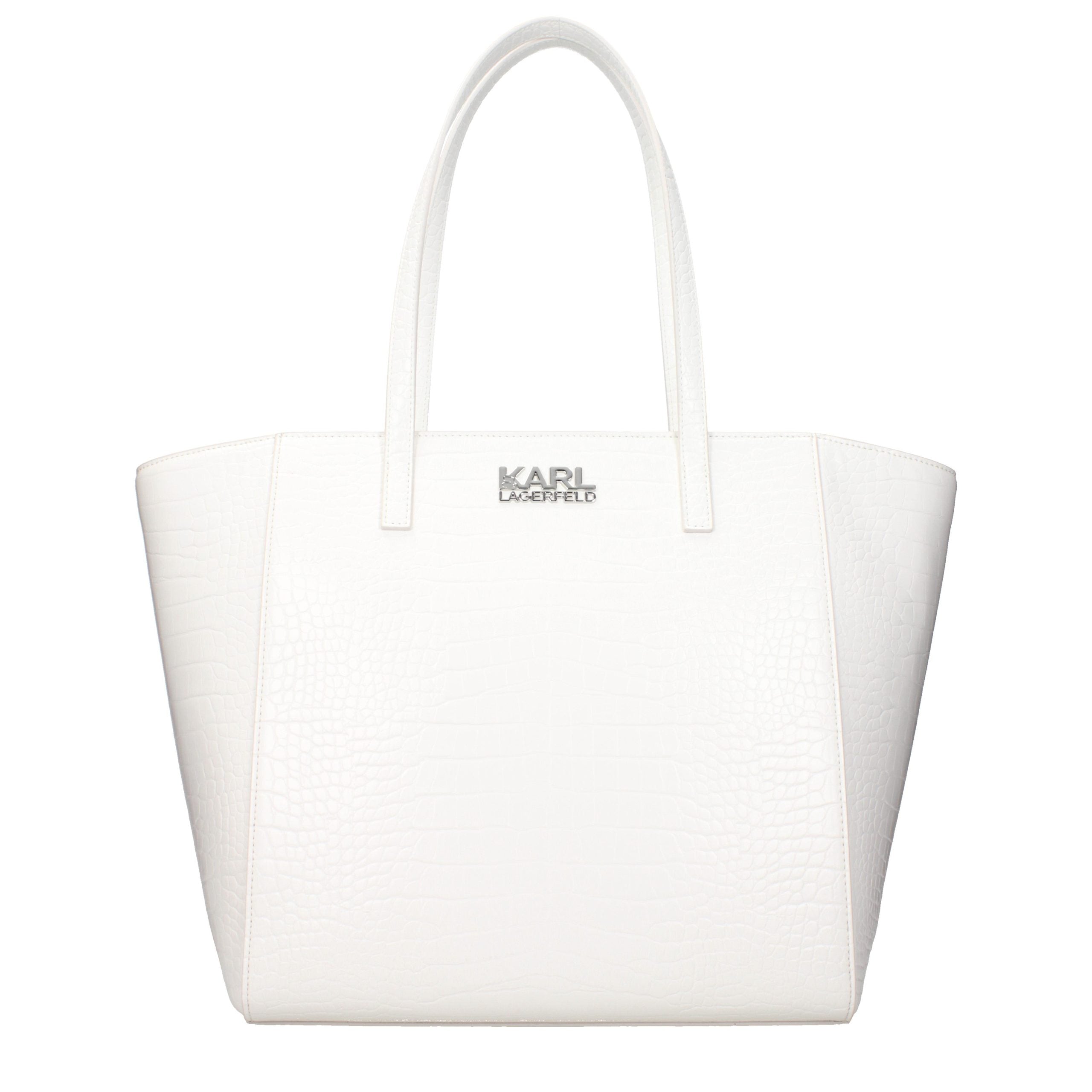 Karl Lagerfeld White Polyurethane Shoulder Bag