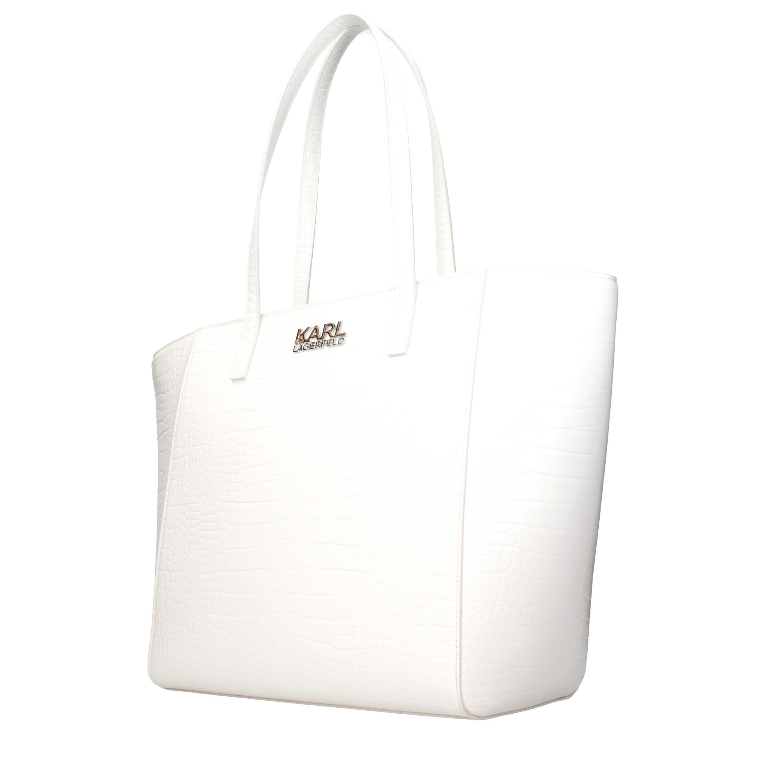 Karl Lagerfeld White Polyurethane Shoulder Bag