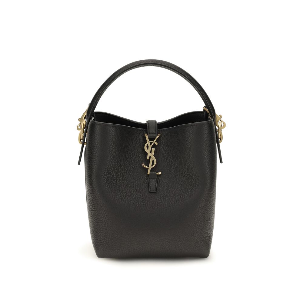 Saint Laurent Black Calf Leather Shoulder Bag