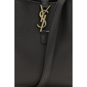 Saint Laurent Black Calf Leather Shoulder Bag