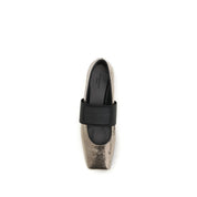 Givenchy Gold Calf Leather Ballet Flats