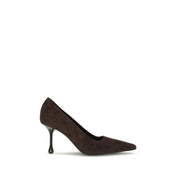 Jimmy Choo Brown Goatskin High-Heel Pumps