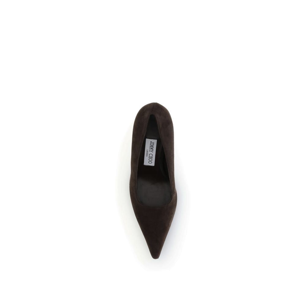 Jimmy Choo Brown Goatskin High-Heel Pumps