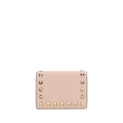 Valentino Garavani Pink Calf Leather Flap French Wallet