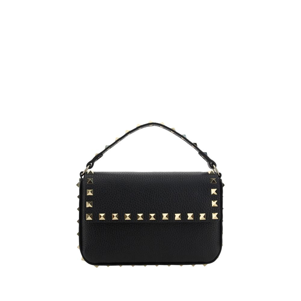 Valentino Garavani Black Calf Leather Shoulder Bag