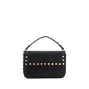 Valentino Garavani Black Calf Leather Shoulder Bag