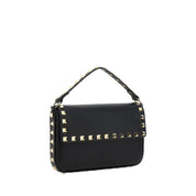 Valentino Garavani Black Calf Leather Shoulder Bag