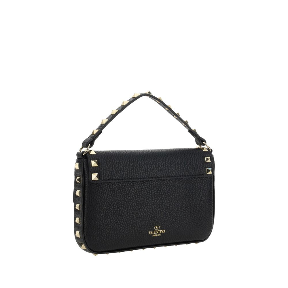 Valentino Garavani Black Calf Leather Shoulder Bag