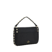 Valentino Garavani Black Calf Leather Shoulder Bag