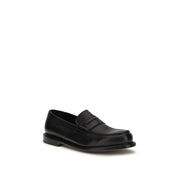 Premiata Black Calf Leather Slip-On Loafers