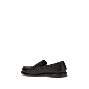 Premiata Black Calf Leather Slip-On Loafers