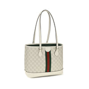 Gucci White Monogrammed Cotton Tote Bag